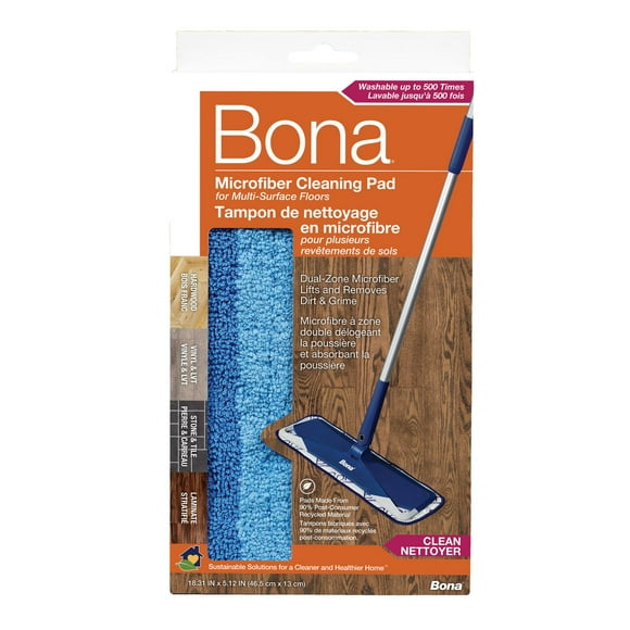 Bona Microfiber Replacement Cleaning Pad for Hard Surface Floors, fits Bona Mop, A sustainable cleaning system
