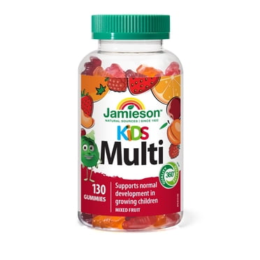 Jamieson gummies multivitamines enfants, fruit, 130 gummies