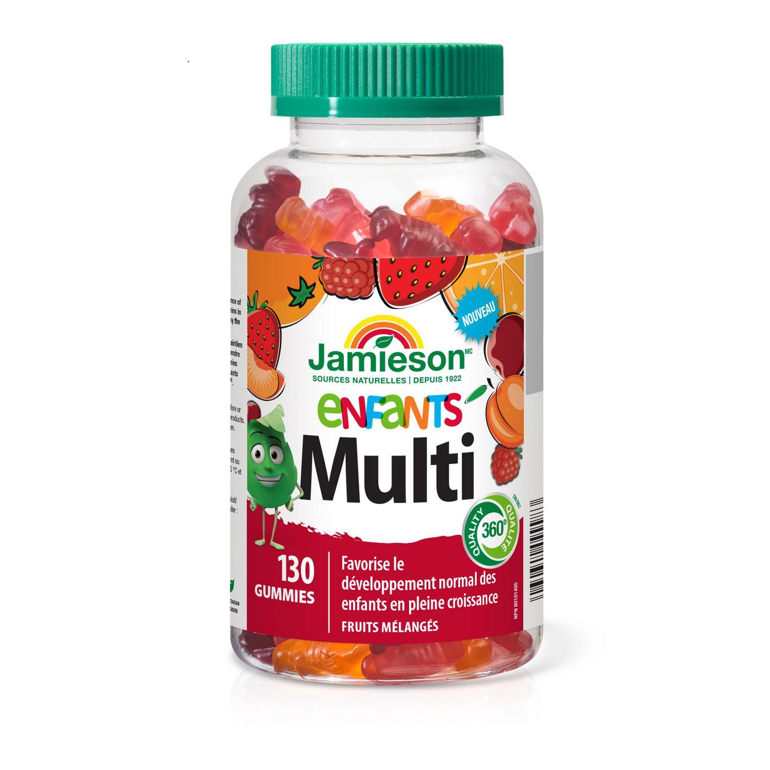 Jamieson gummies multivitamines enfants, fruit, 130 gummies 130 gommes