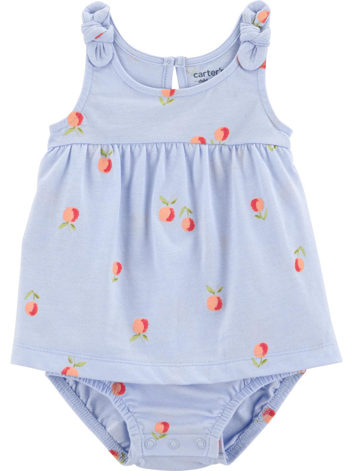 Combinaison d'été florale bleue pour bébé fille de la marque Carter's Child of Mine.