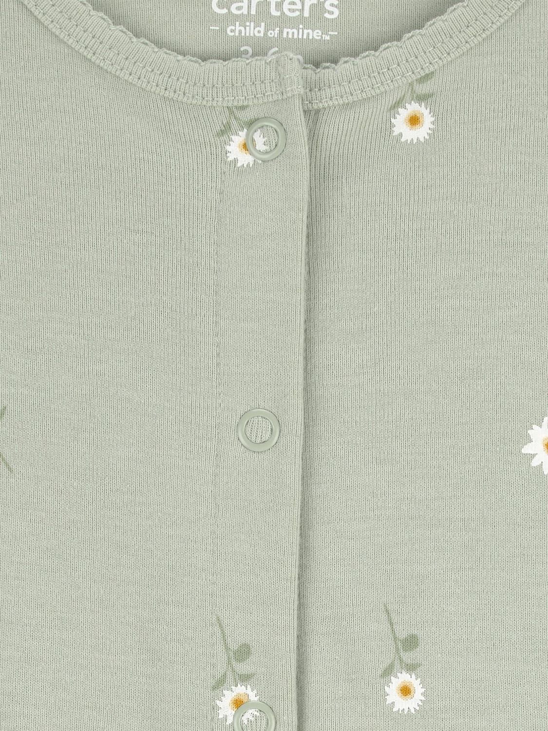 Carter's Child of Mine Infant Girl Romper Sage Bees