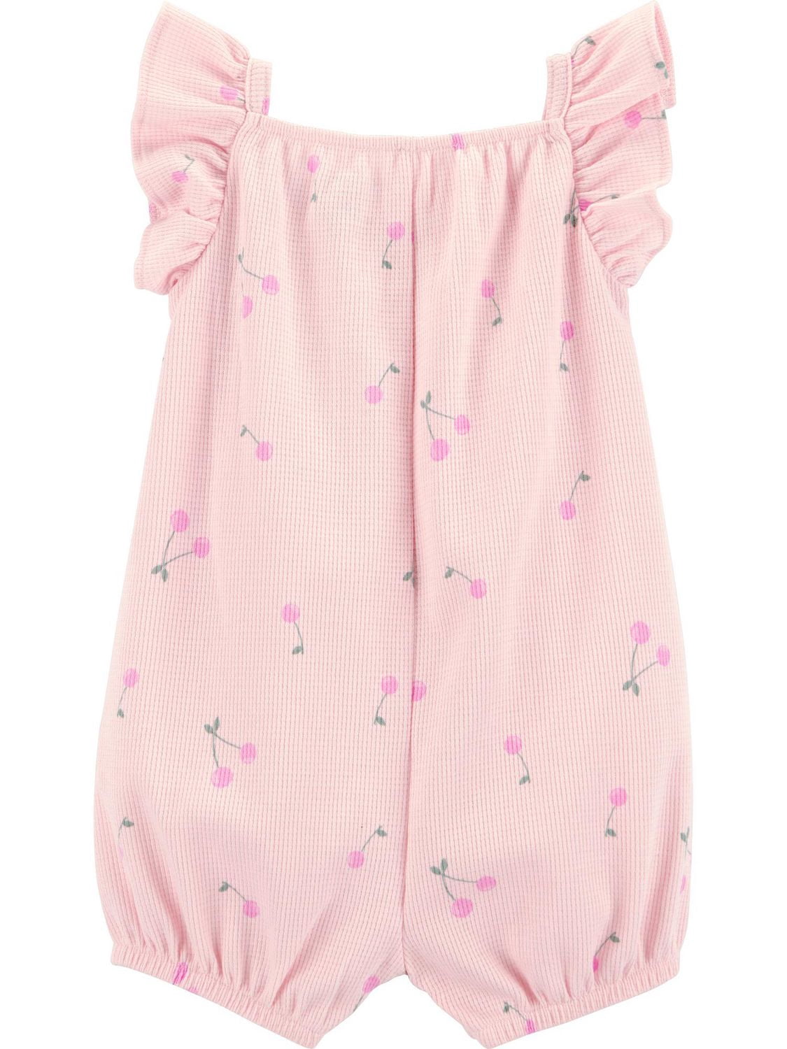 Carter's Child of Mine Infant Girl Cherry Romper Pink