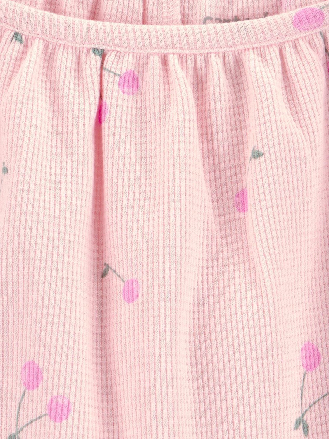 Barboteuse rose à motif cerises pour bébé fille de la marque Carter's Child of Mine.