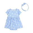 thumbnail image 1 of Carter's Child of Mine Infant Girl Romper Dress with Headband, 1 of 3