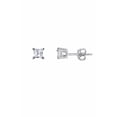 thumbnail image 2 of Luxury Designs Sterling Silver Square Cubic Zirconia Studs & Hoop Earring Set, 2 of 4