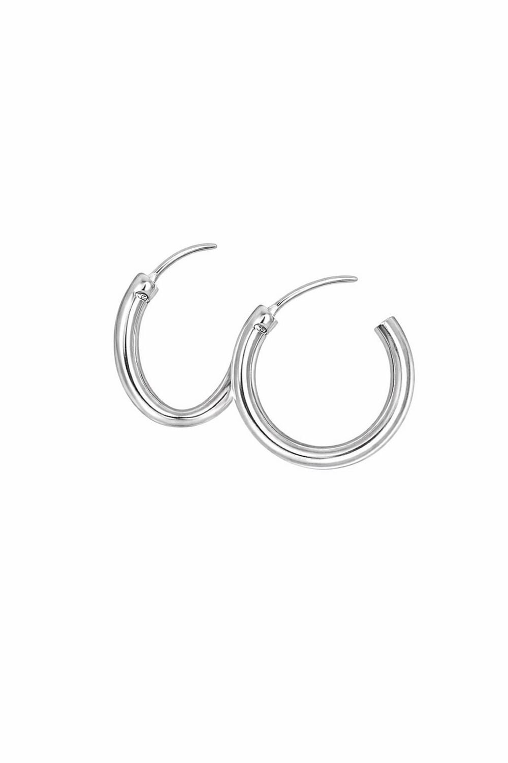 Luxury Designs Sterling Silver Square Cubic Zirconia Studs & Hoop Earring Set