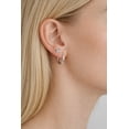 thumbnail image 4 of Luxury Designs Sterling Silver Square Cubic Zirconia Studs & Hoop Earring Set, 4 of 4