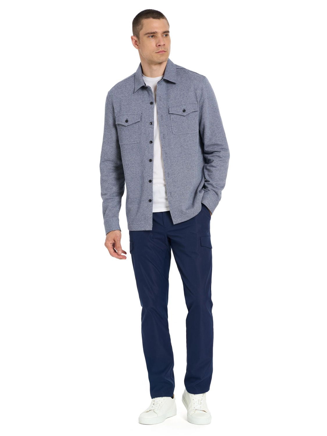 Veste chemise en molleton sergé Van Heusen