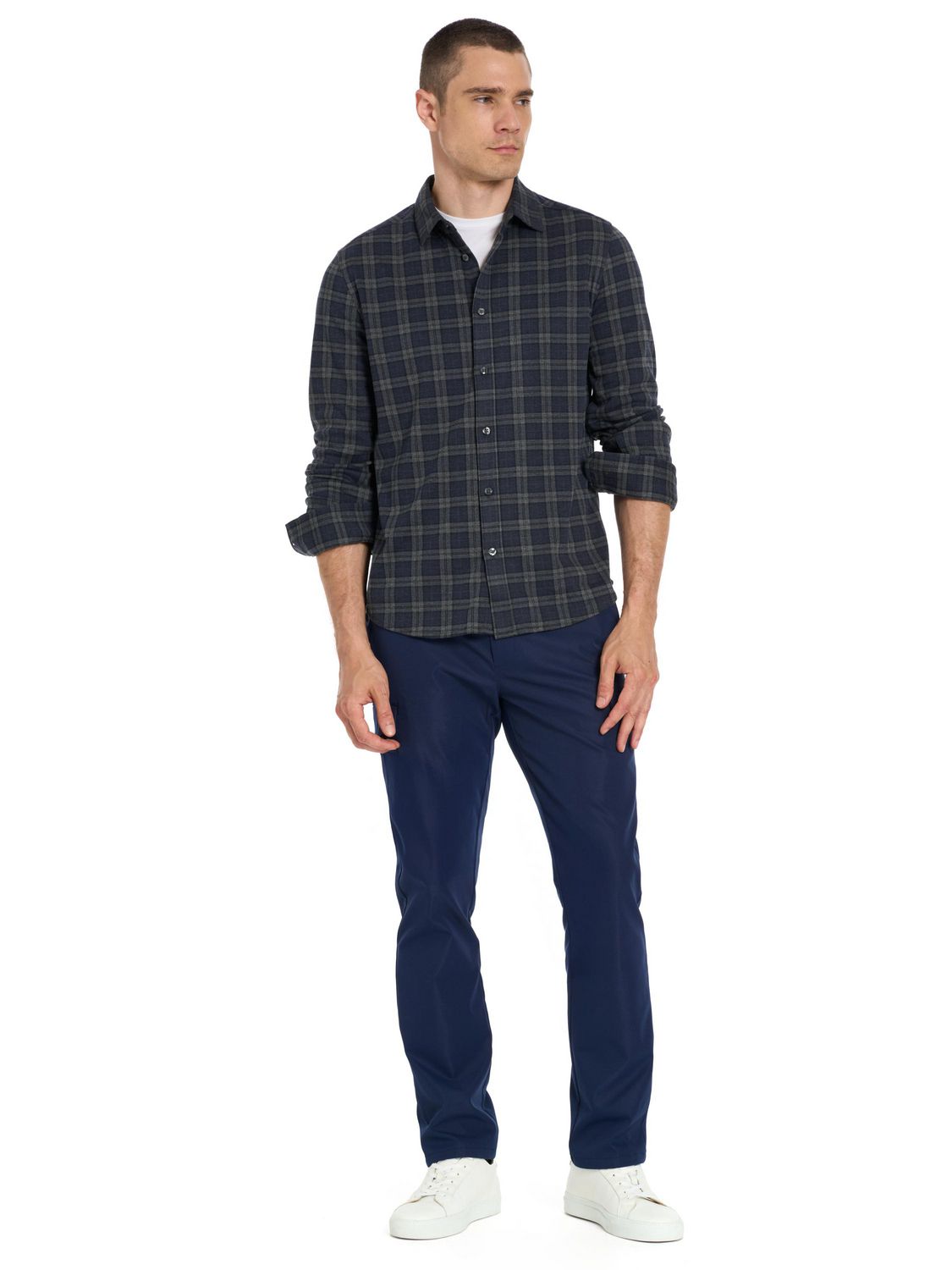 Van Heusen Long Sleeve Performance Plaid Shirt