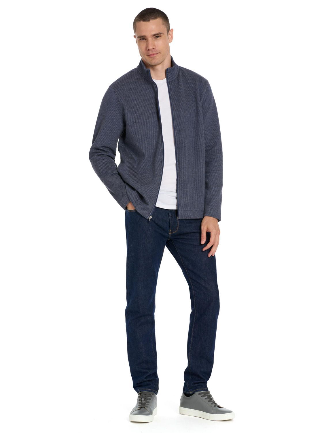 VAN HEUSEN FULL ZIP FLEECE SWEATER