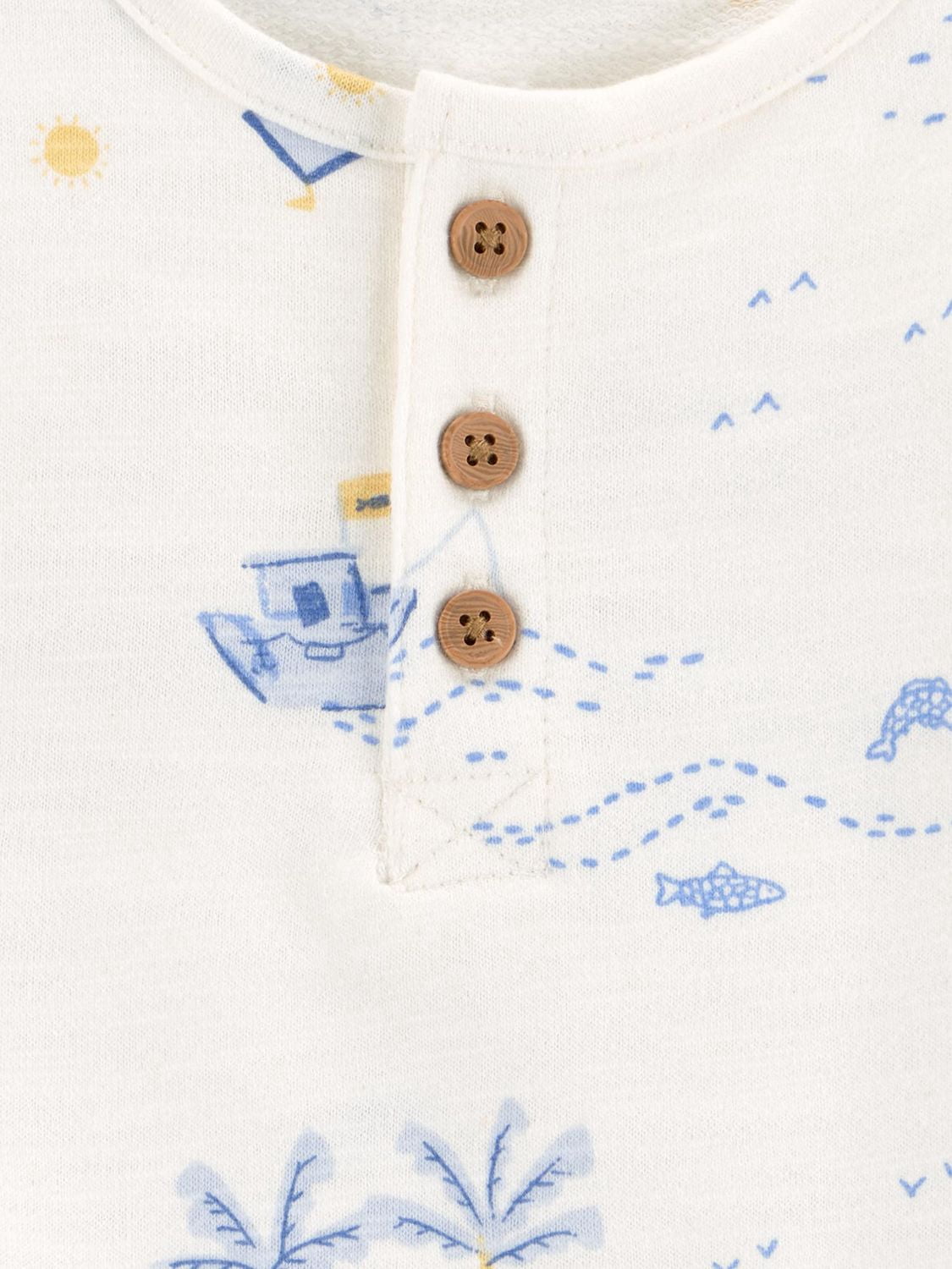 Carter's Child of Mine IB Romper - Blue Beach