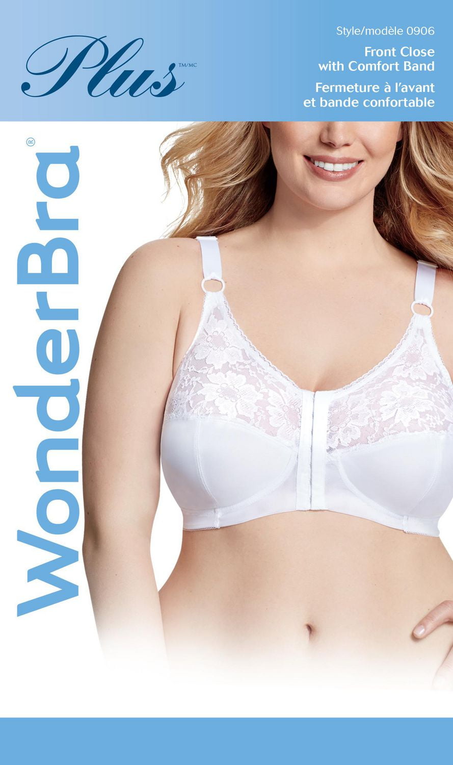 Soutien-gorge sans fil WonderBra à fermeture frontale Tailles B42 à DD46