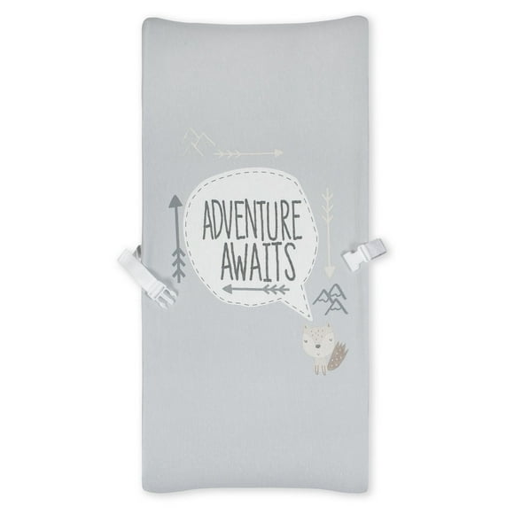 Gerber Organic Changing Pad Cover, Adventure Awaits, Measures 32" x 16"