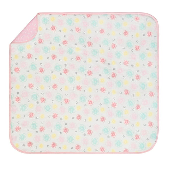 Gerber Organic 2 Ply Blanket, Flowers/Hearts