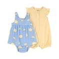 thumbnail image 1 of Carter's Child of Mine IG 2PK Romper - Yellow Lemon, 1 of 3