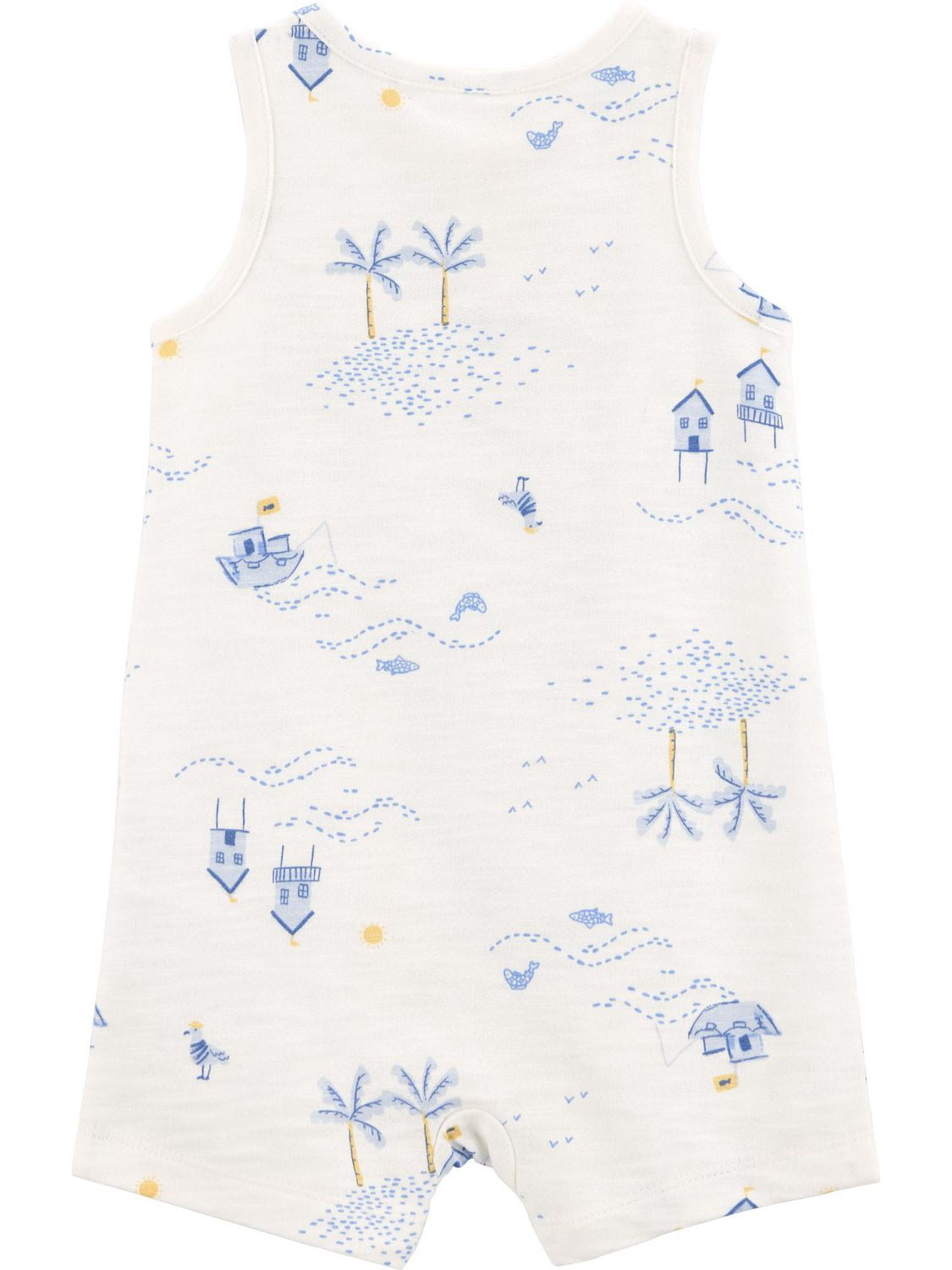 Carter's Child of Mine IB Romper - Blue Beach
