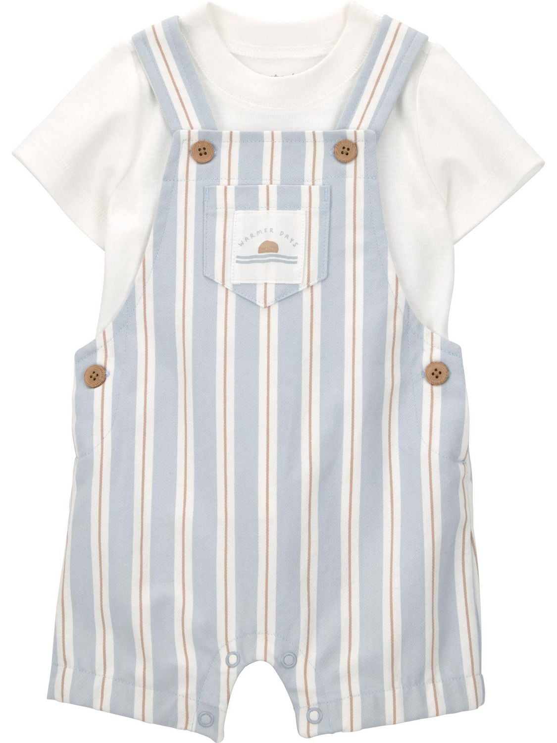 Carter's Child of Mine IB 2PC Shortall Set - Blue Stripe