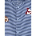 thumbnail image 3 of Carter's Child of Mine IB Romper - Blue Varsity Stripe, 3 of 3