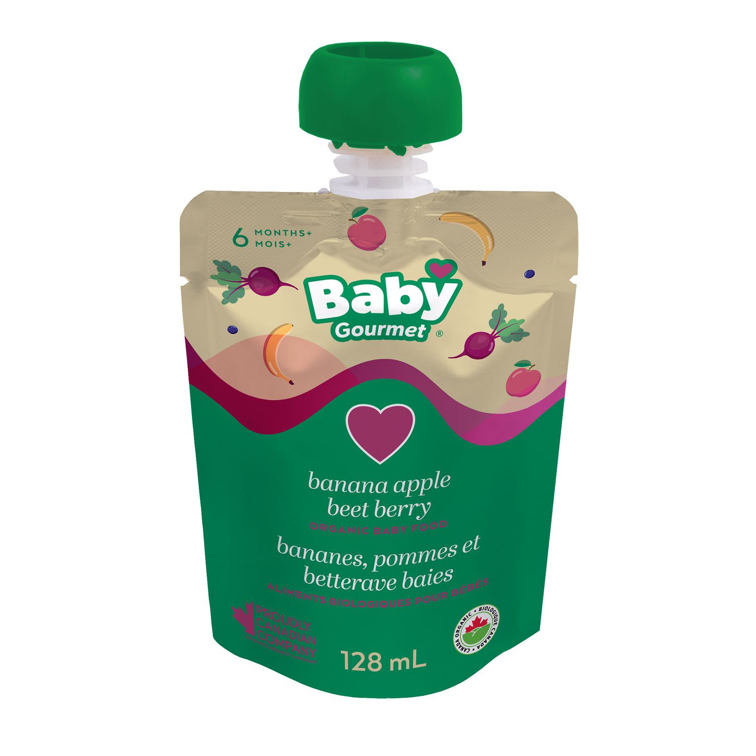 Baby Gourmet Banana Apple Beet Berry Organic Baby Food Puree Walmart Canada
