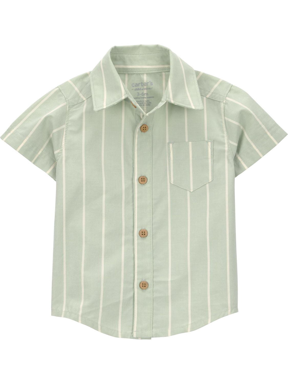 Carter's Child of Mine IB 3PC Short Set - Green Stripe