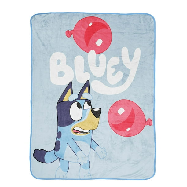 Bluey 'Floating Balloons' Kids' Silk Touch Fleece Throw, 100% Polyester ...