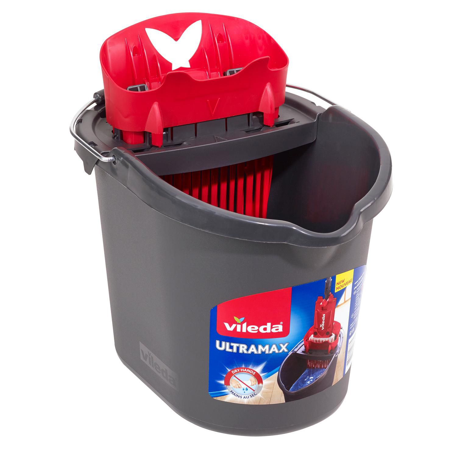 New Ultramax Vileda Flat Mop With Bucket Complete Set Ultramax System