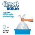 thumbnail image 1 of Great Value Ty-Up Regular Kitchen Garbage Bags, 1 of 1