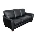 thumbnail image 2 of CorLiving Jazz Black Bonded Leather 2 Piece Sofa Set, 2 of 7