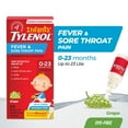 thumbnail image 1 of Tylenol Infants Fever & Sore Throat Pain Medicine, Oral suspension drops, Relieves Fever & Sore Throat Pain, Grape flavour, 24 mL, 1 of 6