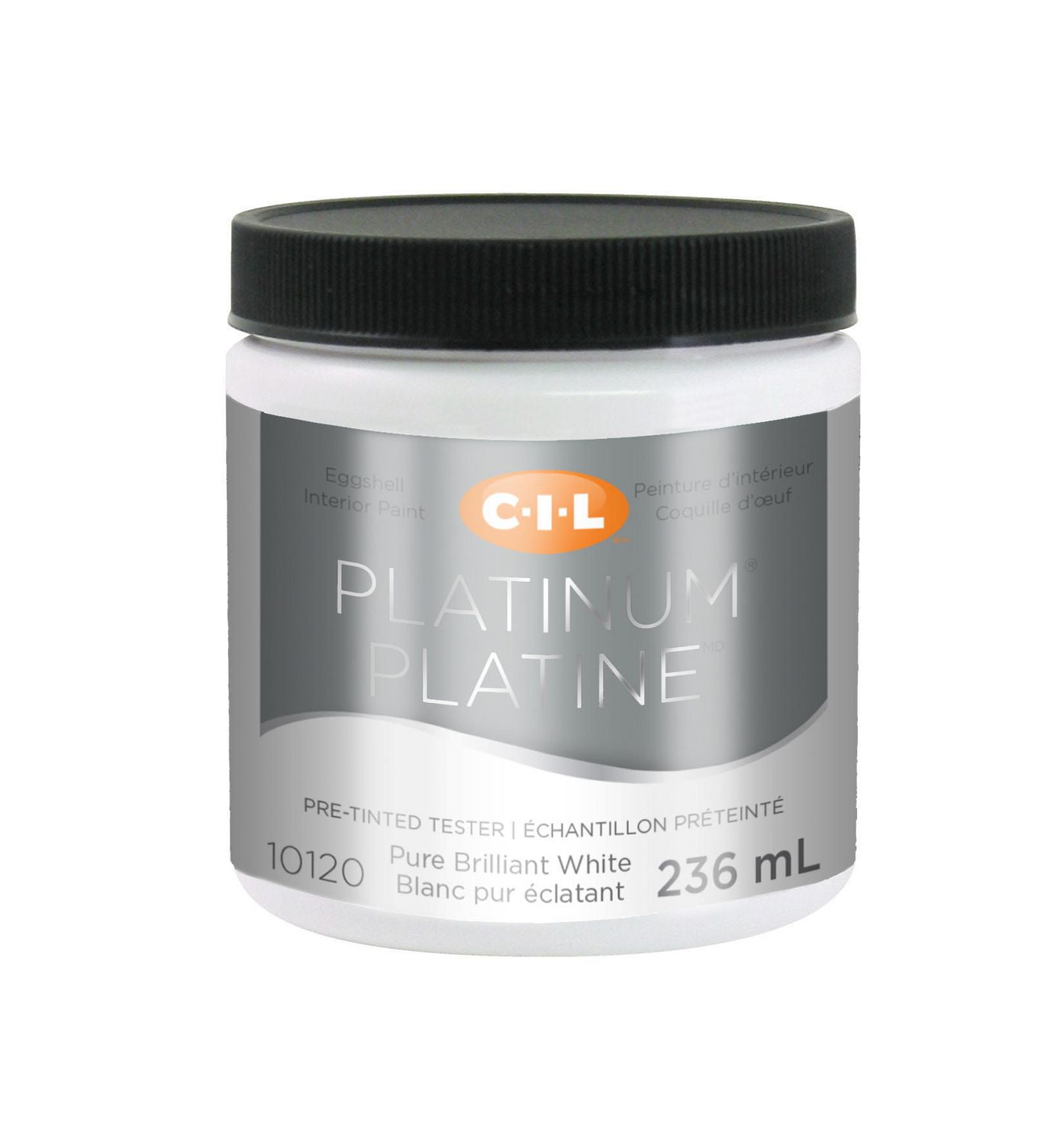 CIL® Platinum® Interior Paint Tester Pretinted Pure Brilliant White
