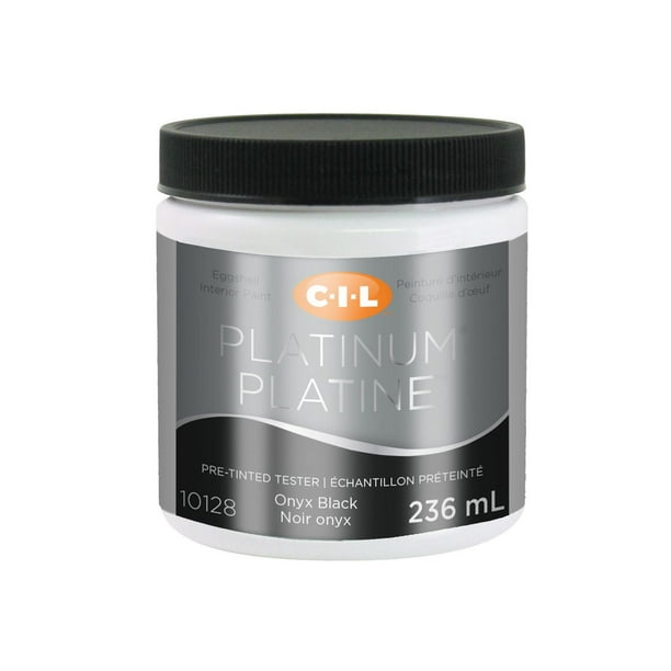 CIL(MD) PLATINE(MD) Peinture d’intérieur préteintée en format d’essai Noir onyx – 236 ml