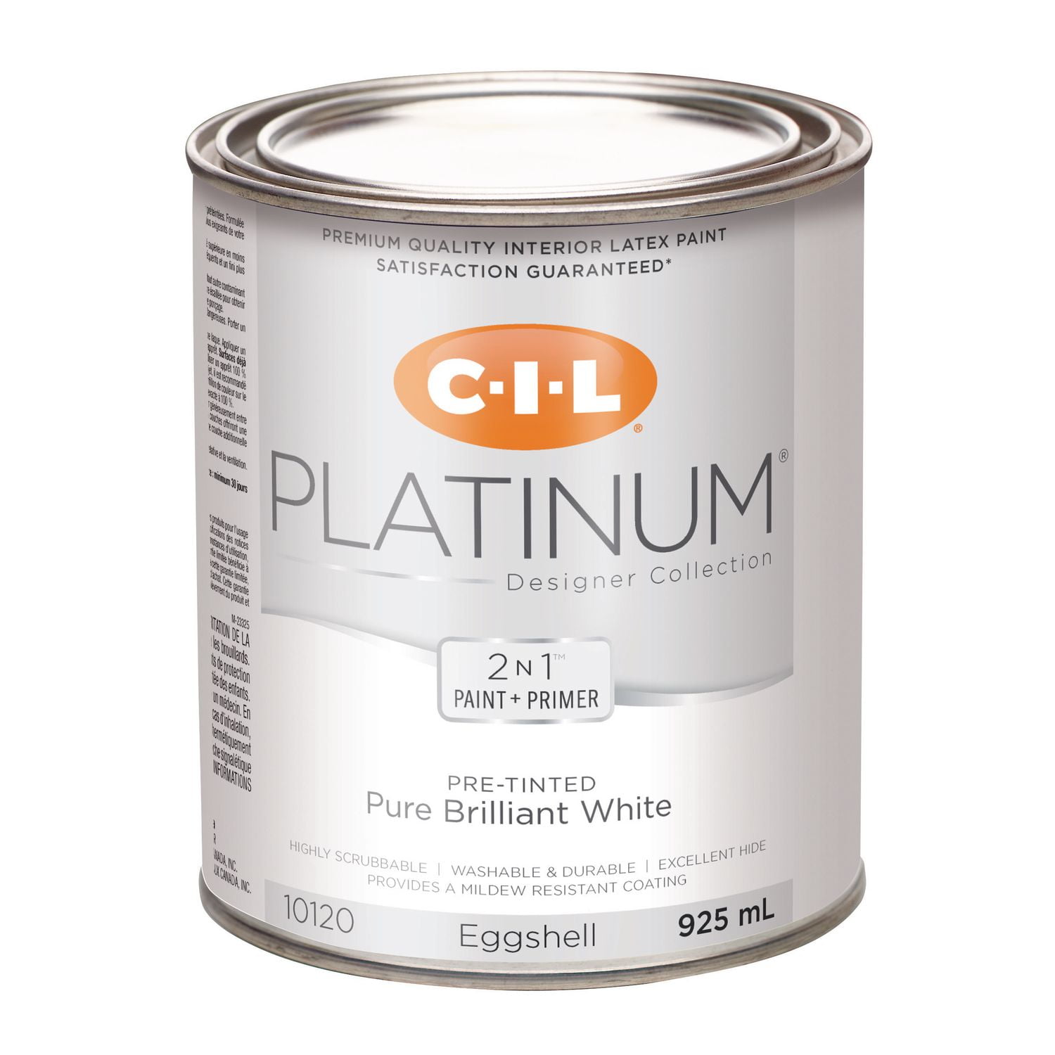 CIL® Platinum® Interior Paint Pretinted Pure Brilliant White 925 mL