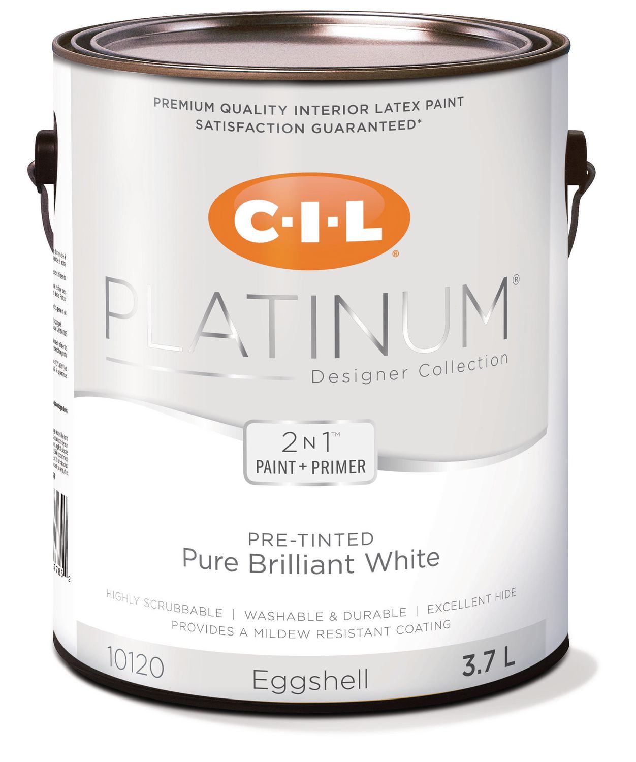 CIL® Platinum® Interior Paint Pretinted Pure Brilliant White 3.78 L Walmart Canada