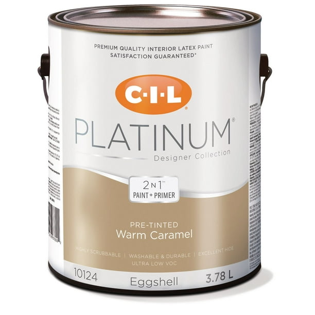 CIL(MD) PLATINE(MD) Peinture d’intérieur préteintée en format d’essai Caramel chaud – 3,78 l