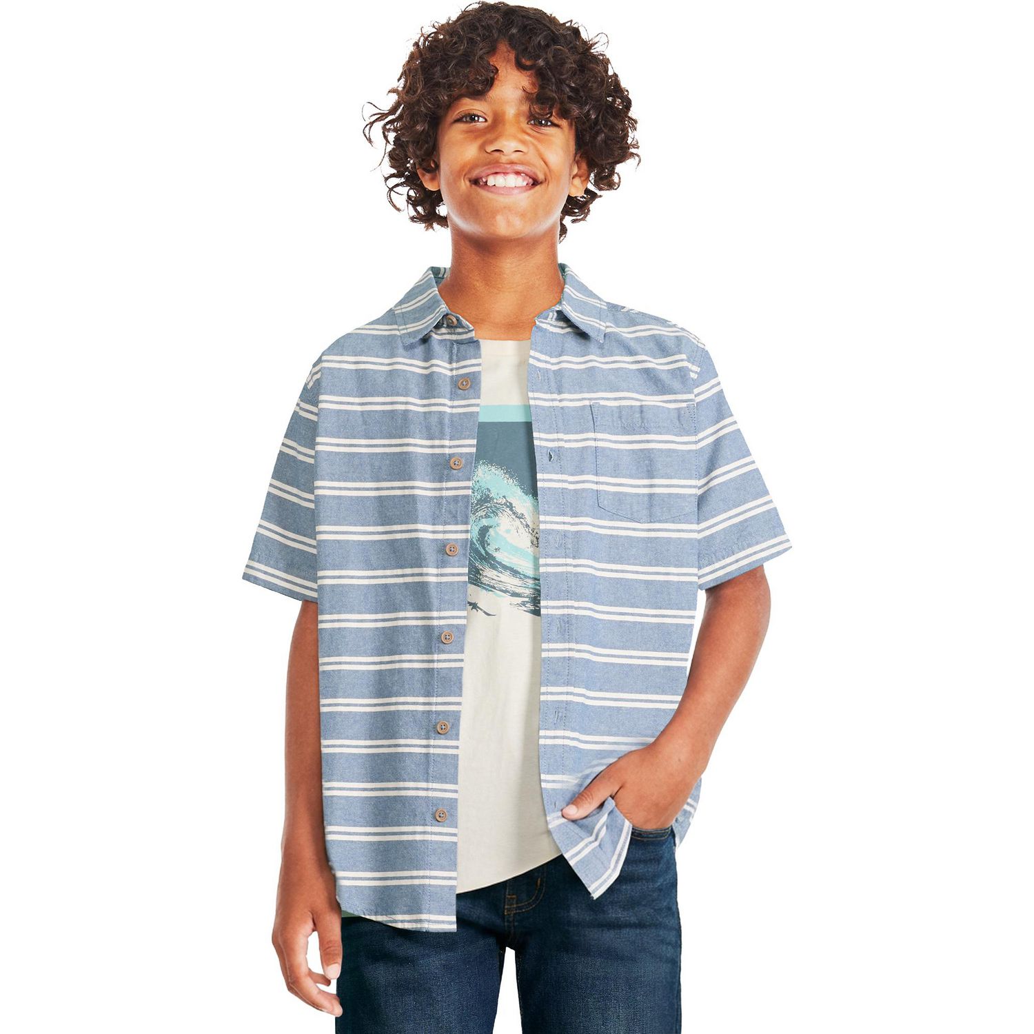 Ensemble 2 pièces avec chemise tissée George pour garçons