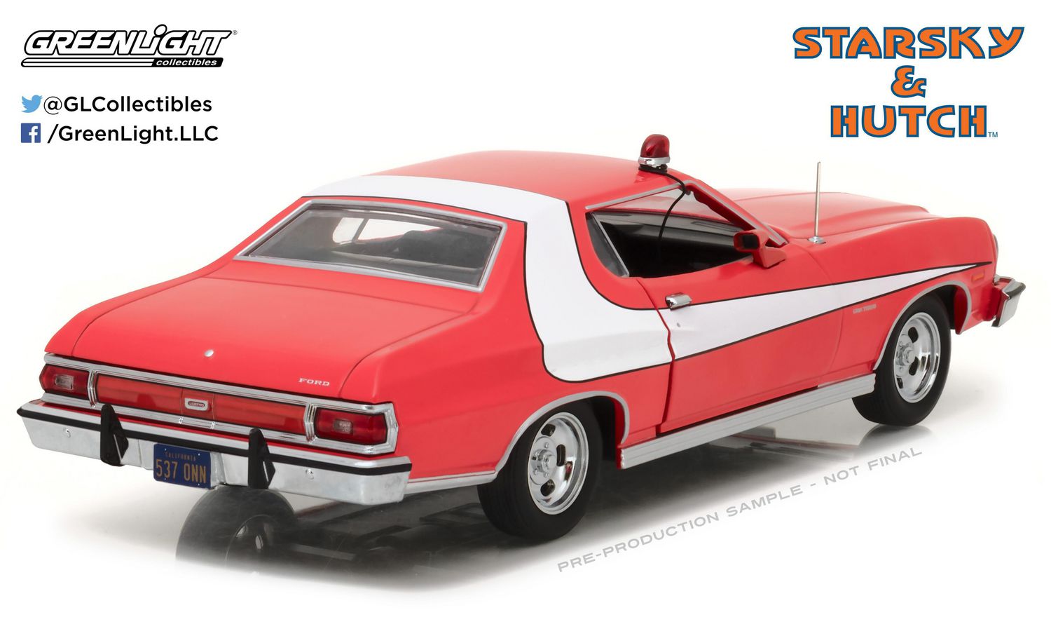 GreenLight 1:24 Starsky and Hutch (1975-79 TV Series) - 1976 Ford Gran  Torino Die-Cast Vehicle (84042)