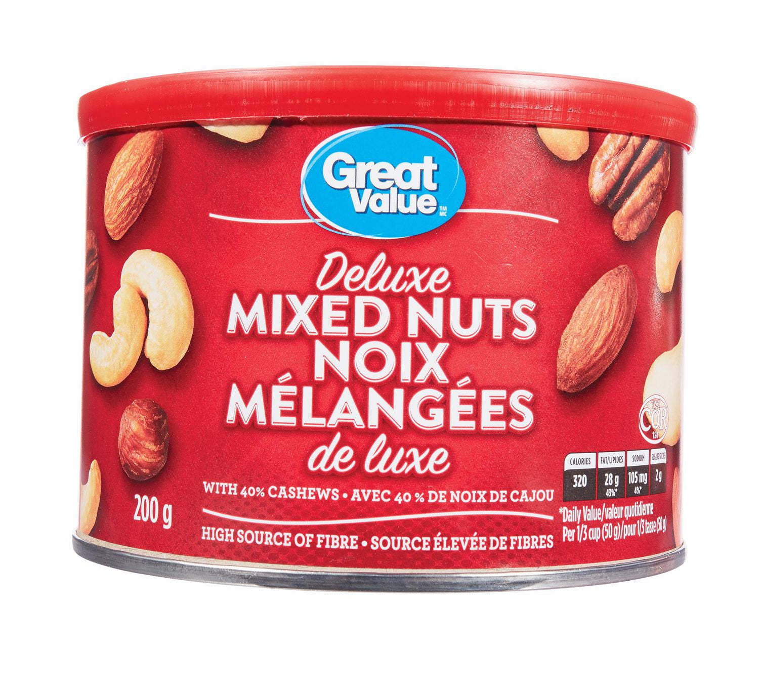 Great Value Deluxe Mixed Nuts Walmart Canada