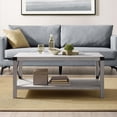 thumbnail image 1 of Table basse moderne style campagnard - Gris pierre, 1 of 5