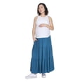 thumbnail image 1 of Paisley Sky Maternity Tiered Midi Skirt, 1 of 6
