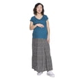 thumbnail image 1 of Paisley Sky Maternity Tiered Midi Skirt, 1 of 6