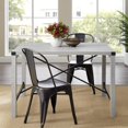 thumbnail image 2 of Manor Park 48" Industrial Farmhouse Dining Table - Stone Grey, 2 of 6