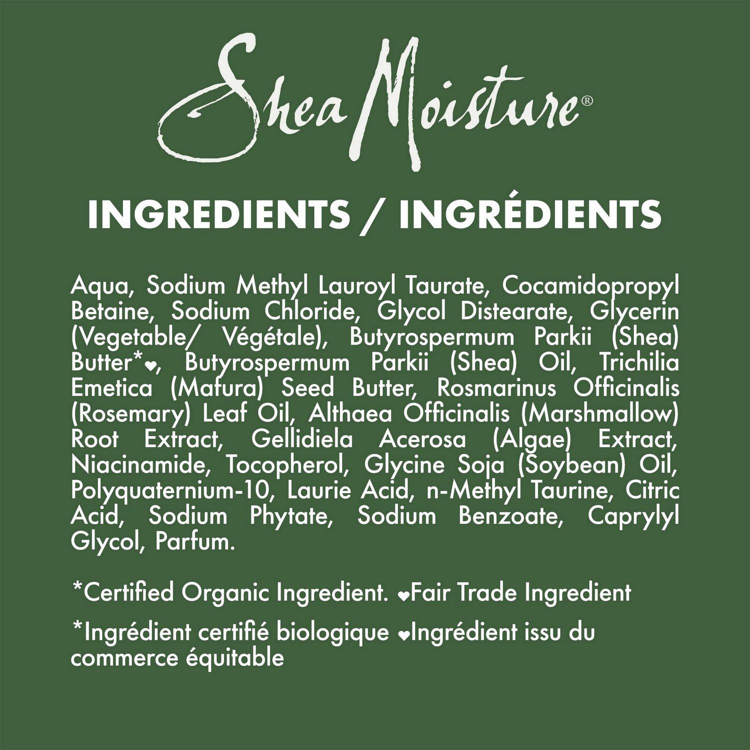 Shea moisture deals ingredients list