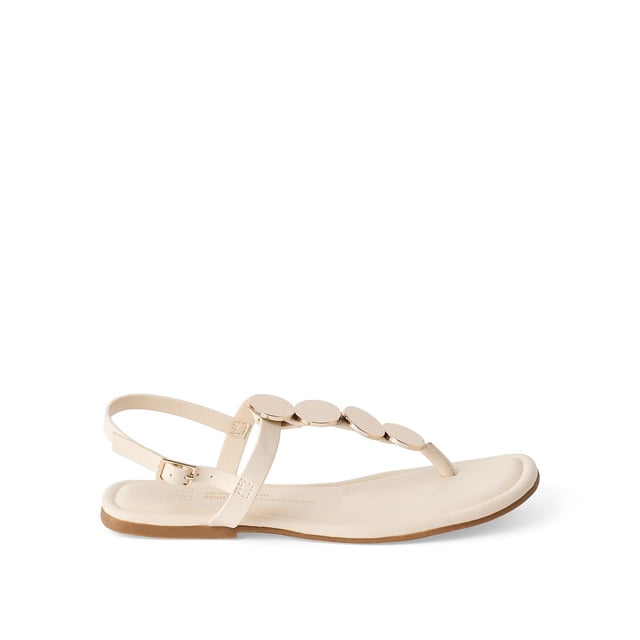 Sandales à bride en T Time and Tru pour femmes