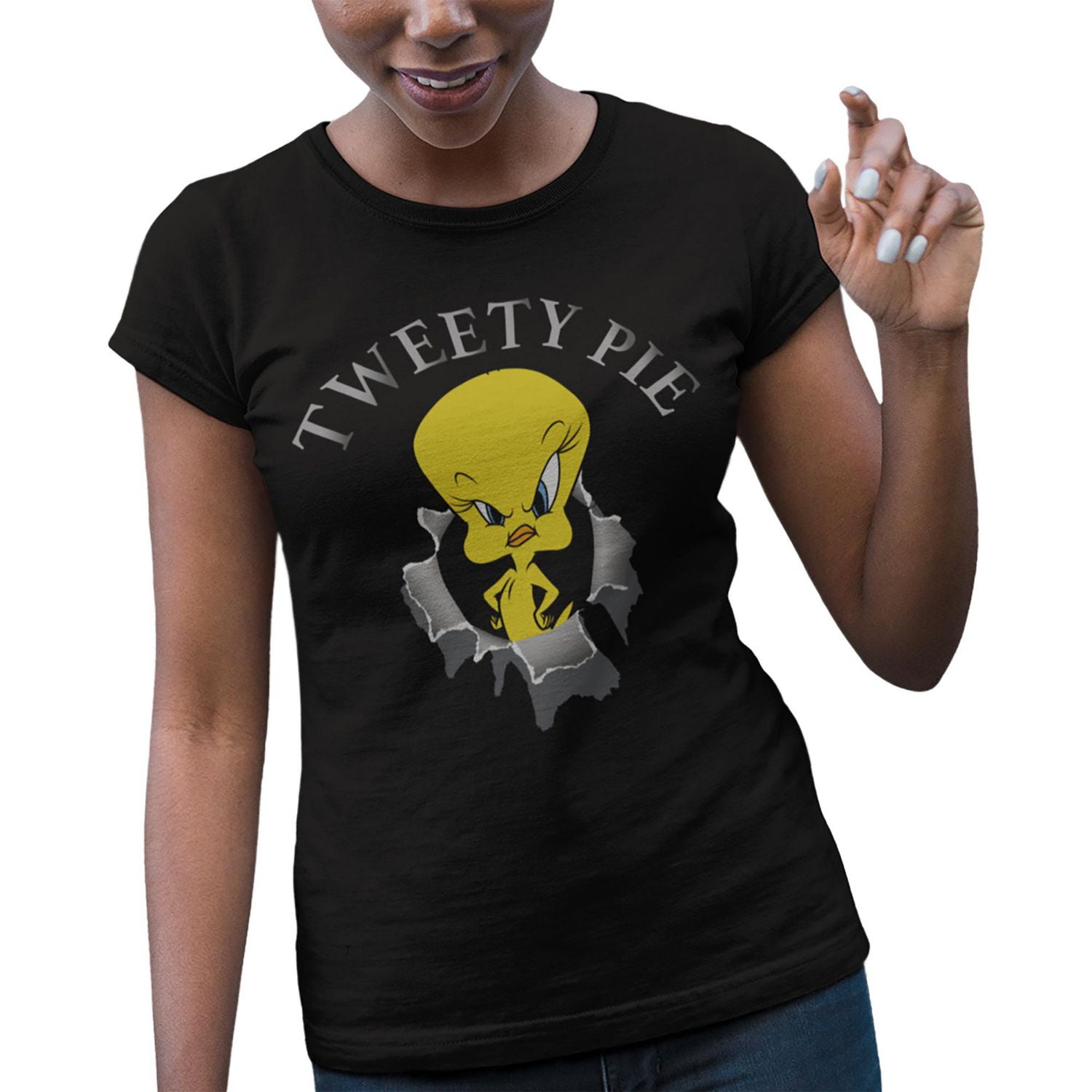 Looney Toons T-shirt boyfriend à manche courte pour femme