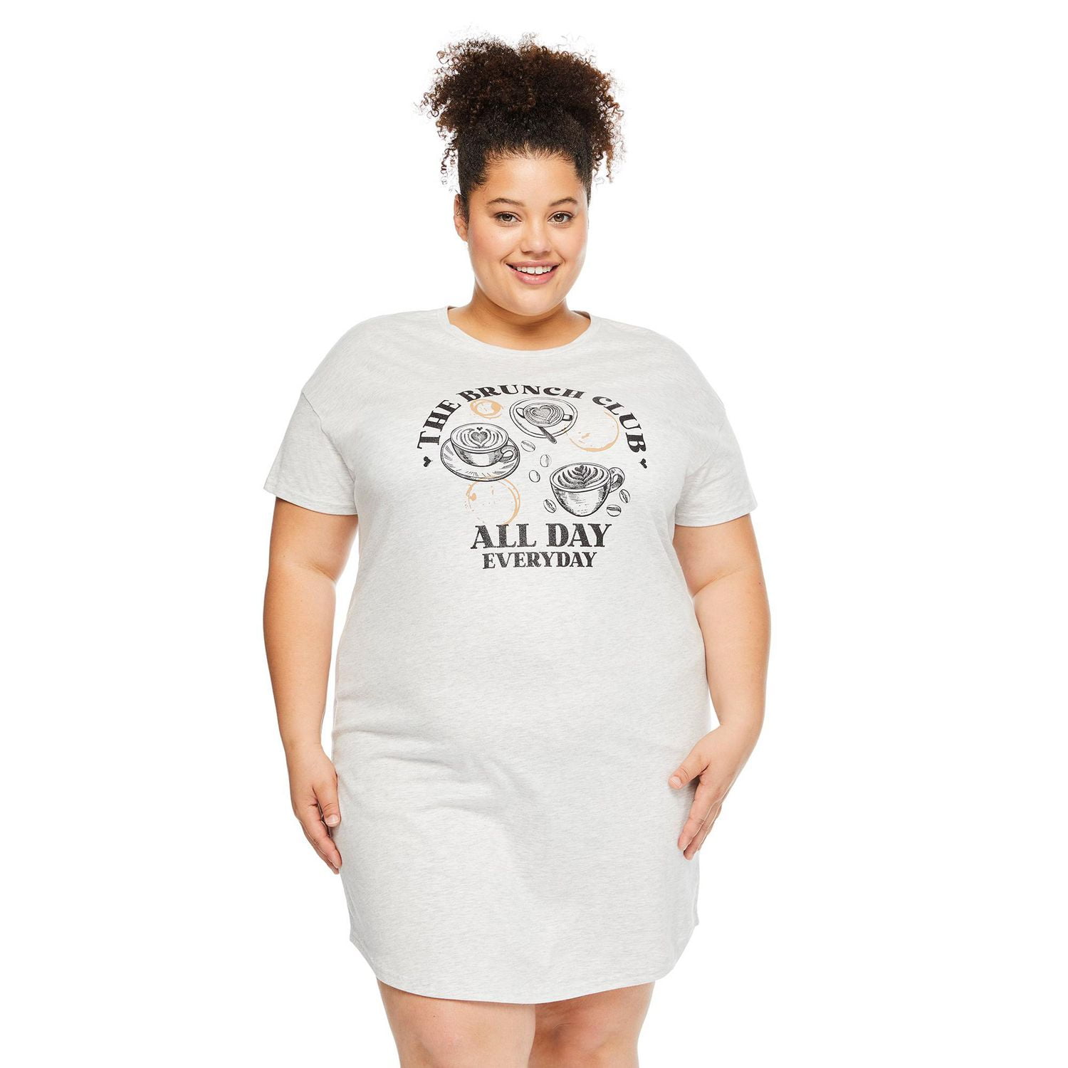 Chemise de nuit à encolure ras du cou George Plus pour femmes