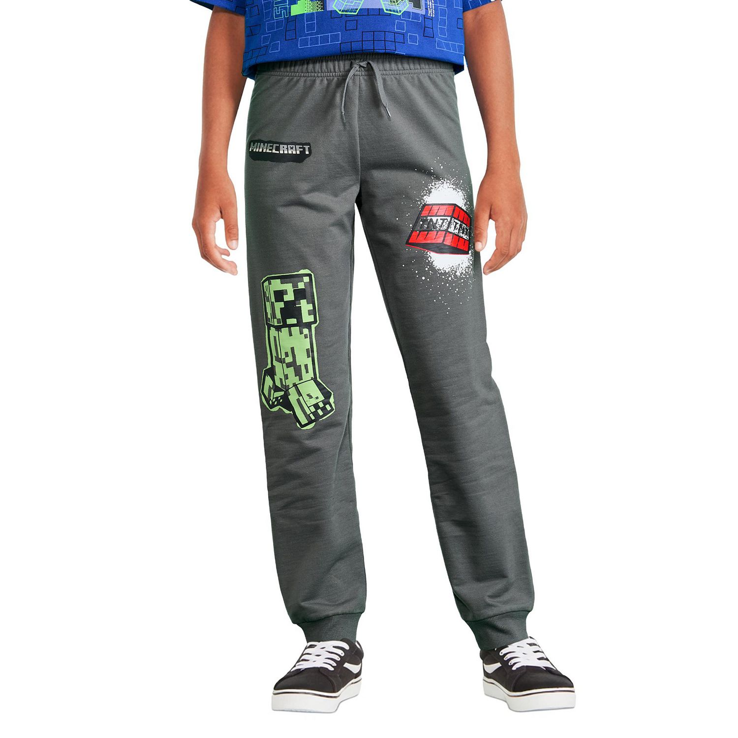 Jogger à imprimé graphique Minecraft pour garçons