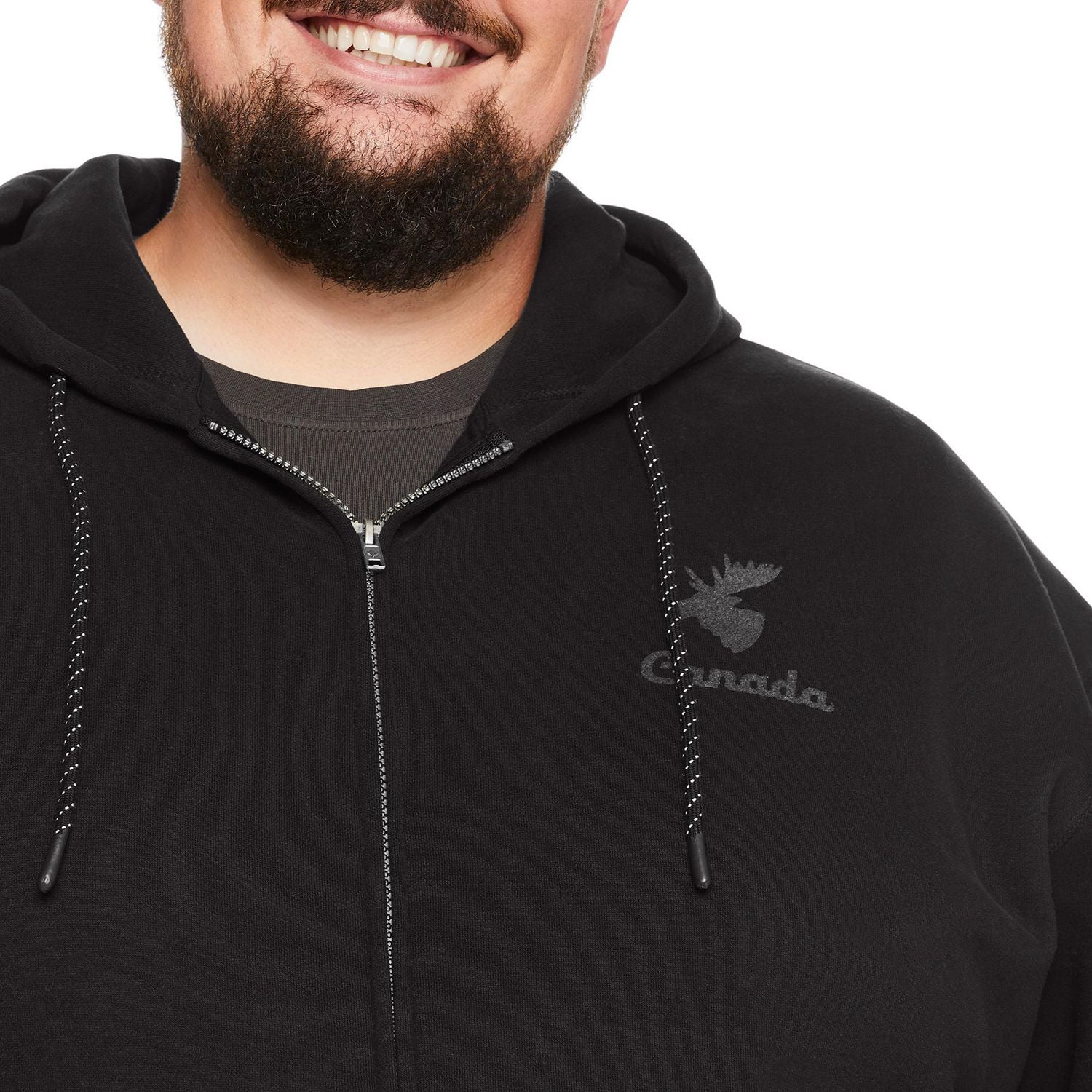 Haut à capuchon zippé sur la longueur Canadiana Plus collection non genrée pour adultes Tailles 3XL-4XL