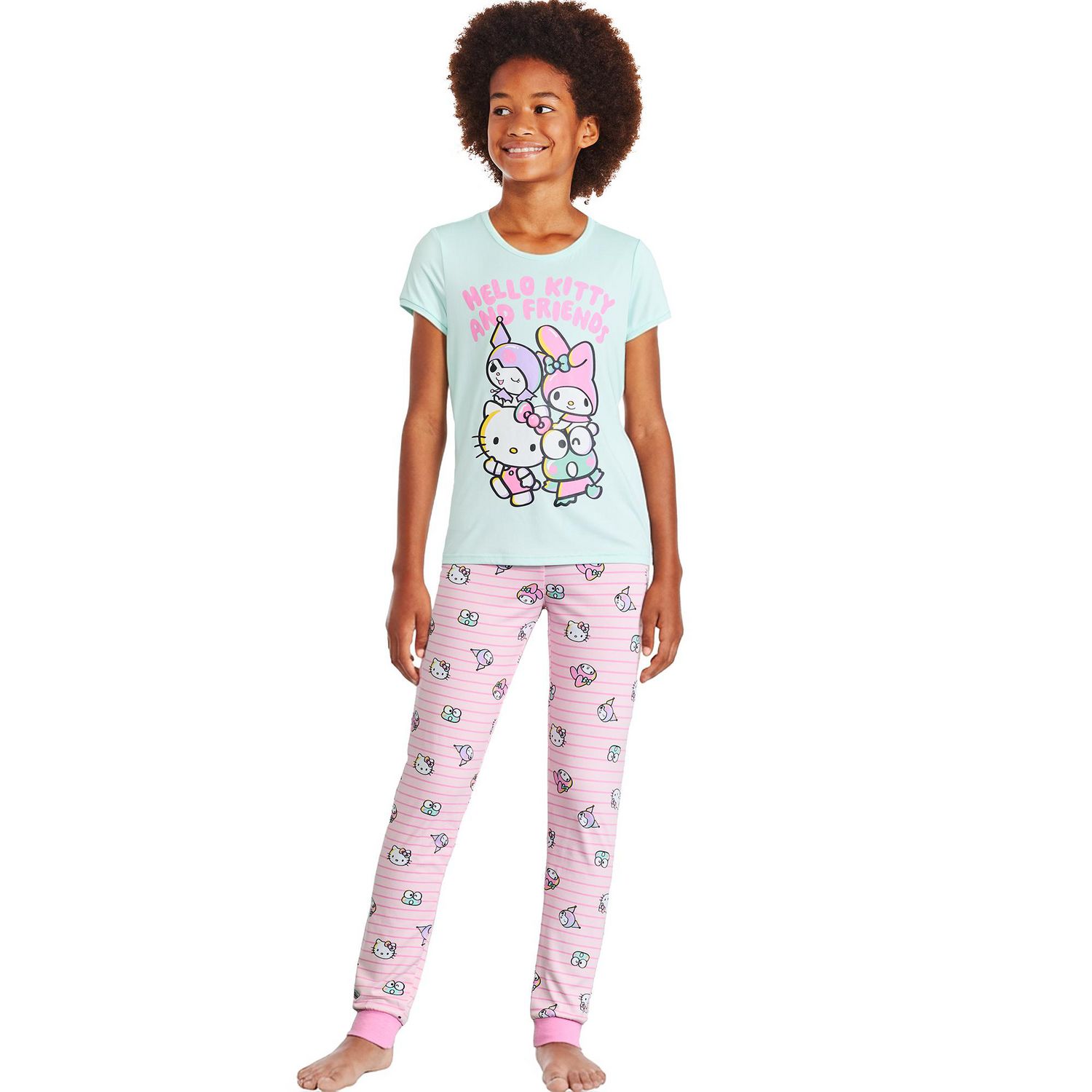 Pyjama 2 pièces Hello Kitty et ses amis pour filles
