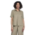 thumbnail image 1 of Iyla Women's Crinkled Camp Shirt, 1 of 6