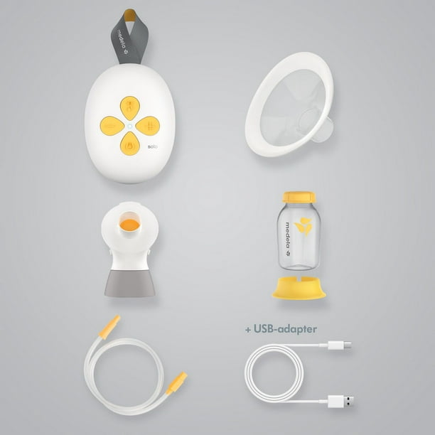 Medela Solo Breast Pump, Single Electric Breast Pump with Flex Shields,  USB-powered, Compact and Lightweight for Pumping On the Go